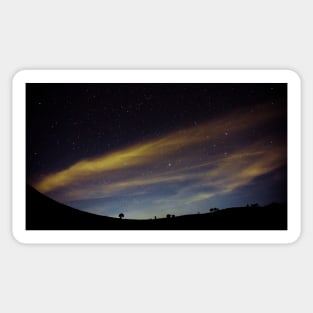 Starry Night over Hills and Valley Sticker